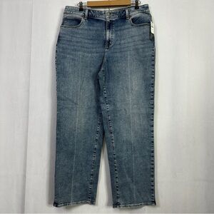 Talbots High Waist Relaxed Jean Straight Leg Womens 16 Casual Fitted Denim